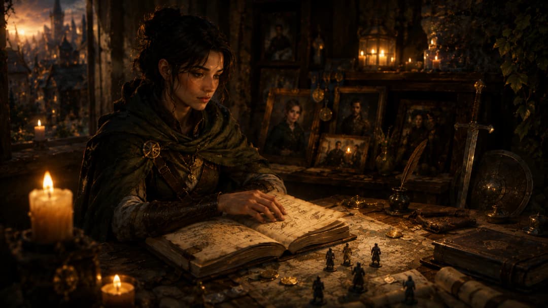 FableRealms character and player profile screen.
